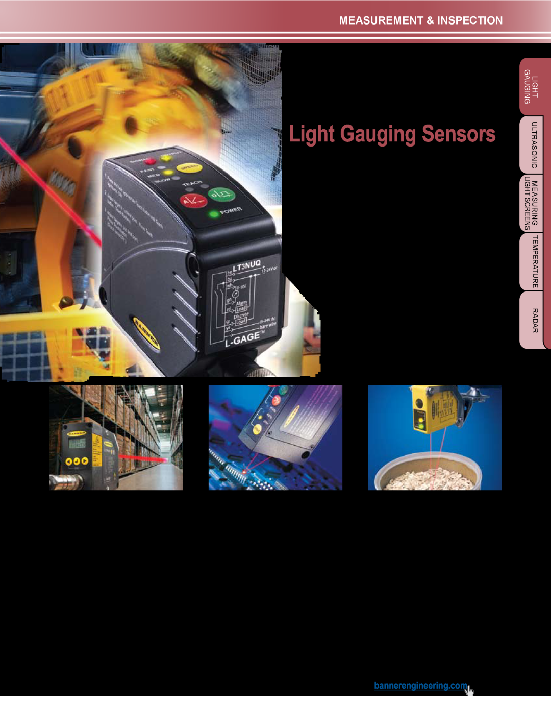 Banner L-GAGE manual L-Gage, Light Gauging Sensors, Measurement & Inspection 