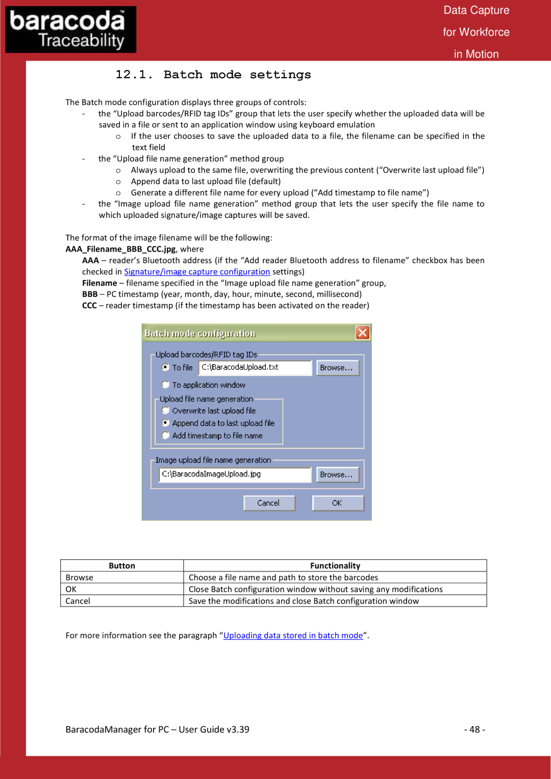 Baracoda Bluetooth Headset manual Batch mode settings 