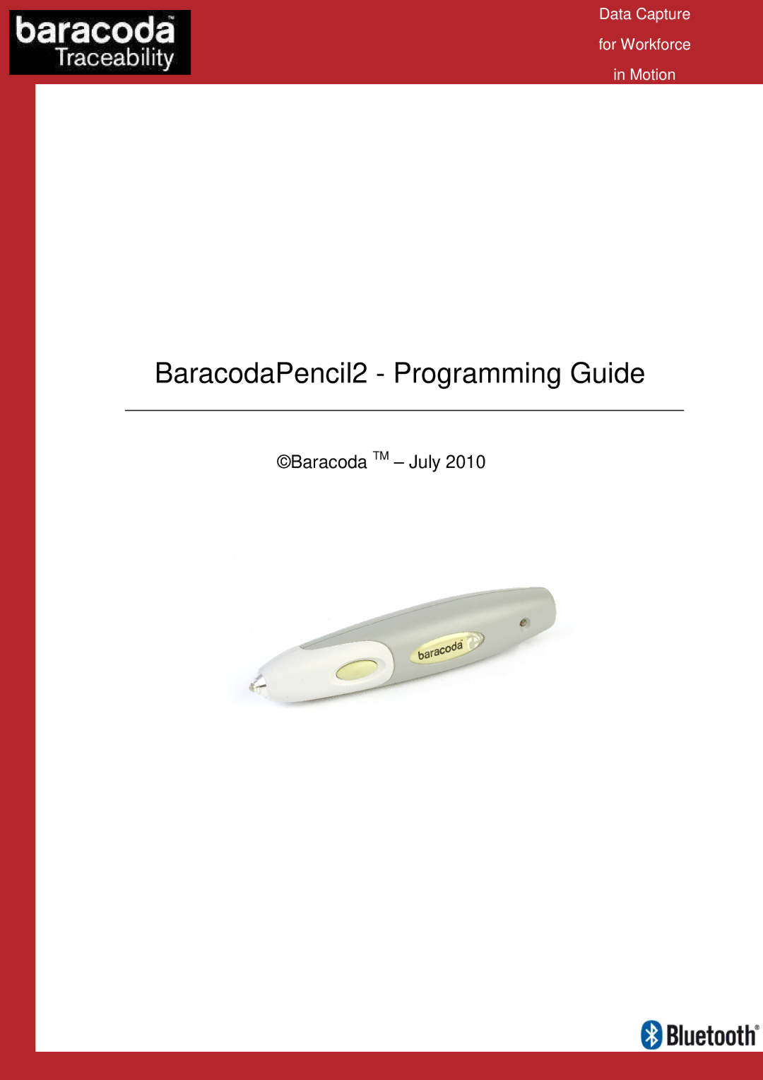 Baracoda Computer Accessories manual BaracodaPencil2 Programming Guide 