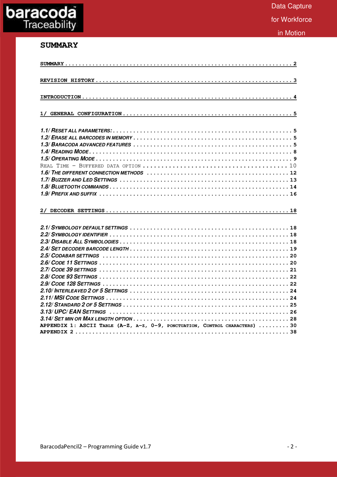 Baracoda Computer Accessories manual Summary 