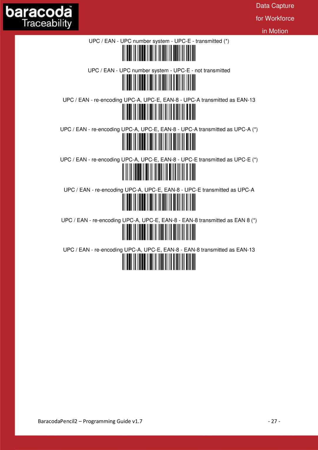 Baracoda Computer Accessories manual Data Capture For Workforce Motion 