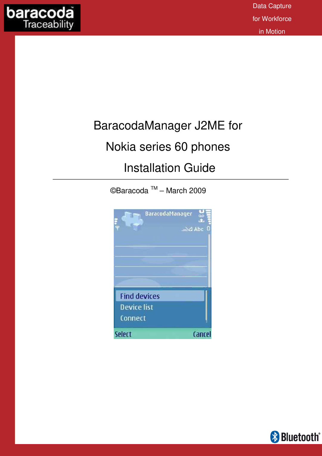 Baracoda J2ME manual Baracoda TM March 