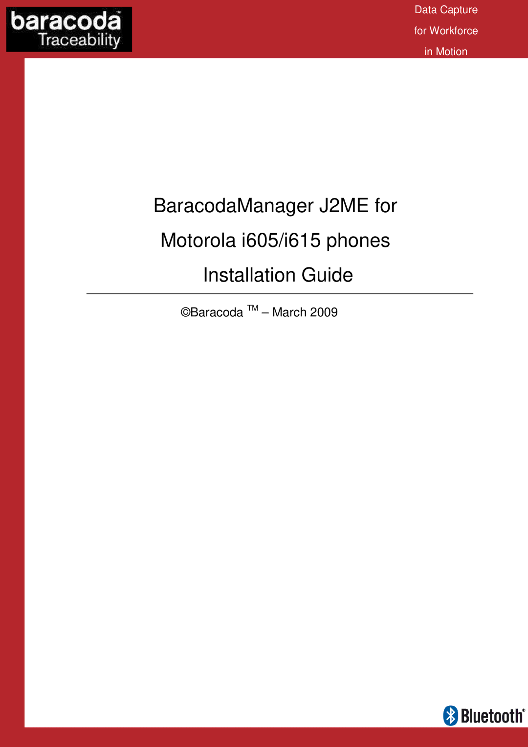 Baracoda J2ME manual Baracoda TM March 