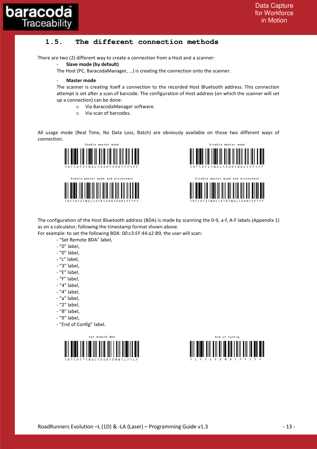 Baracoda LA manual Different connection methods 