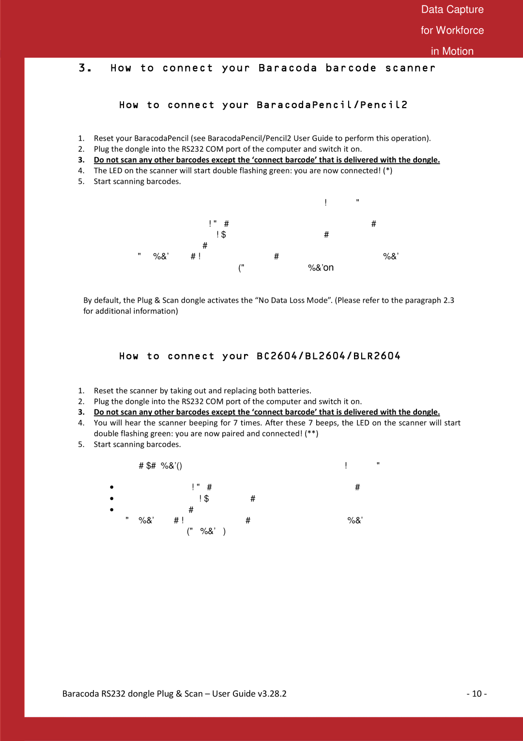 Baracoda RS232RS232 manual How to connect your Baracoda barcode scanner, How to connect your BaracodaPencil/Pencil2 