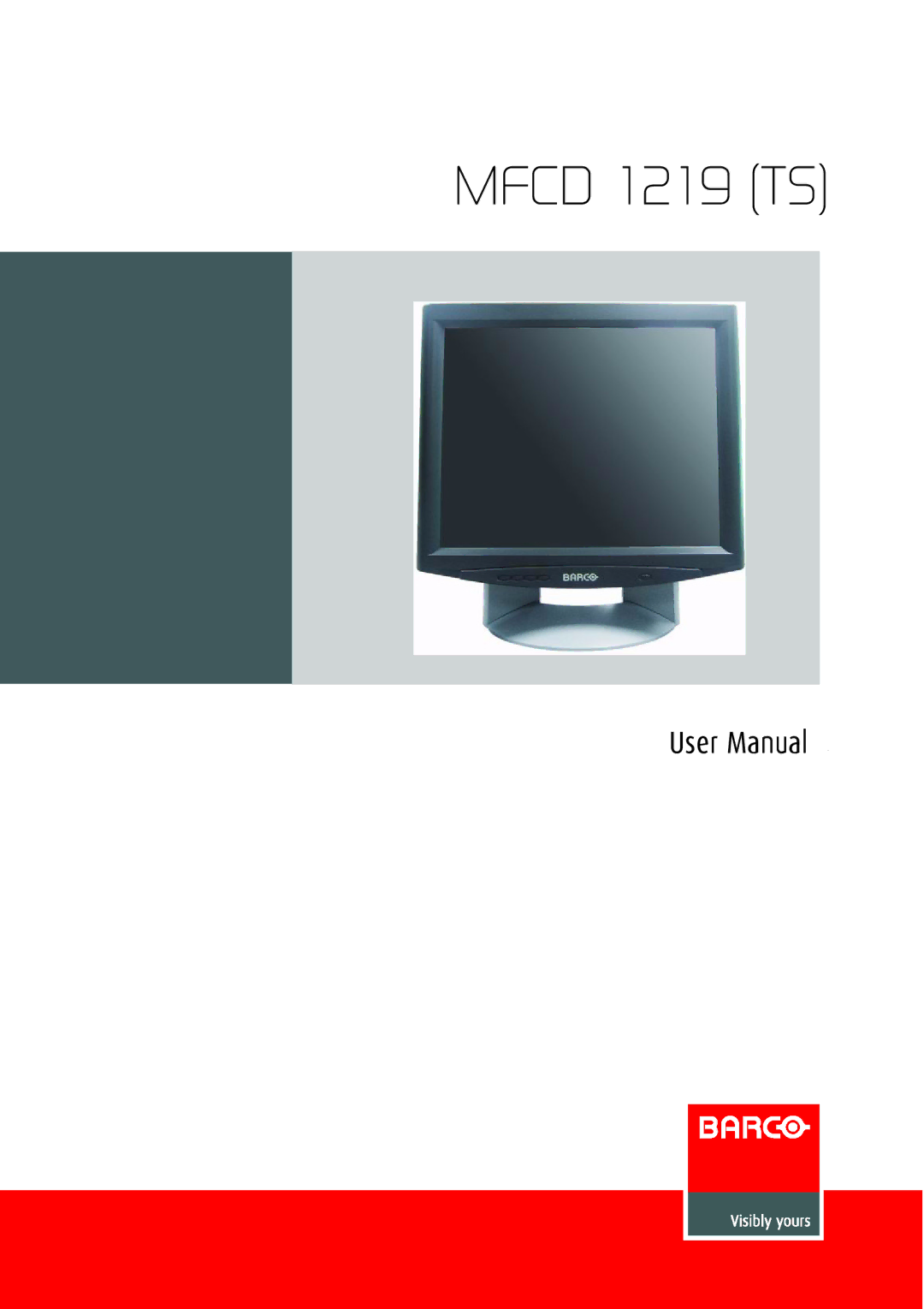 Barco user manual Mfcd 1219 TS 