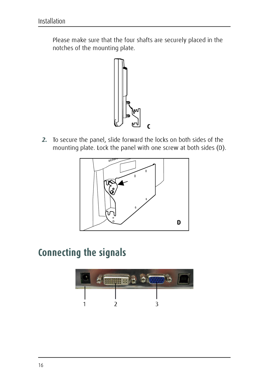 Barco 1219 user manual Connecting the signals 