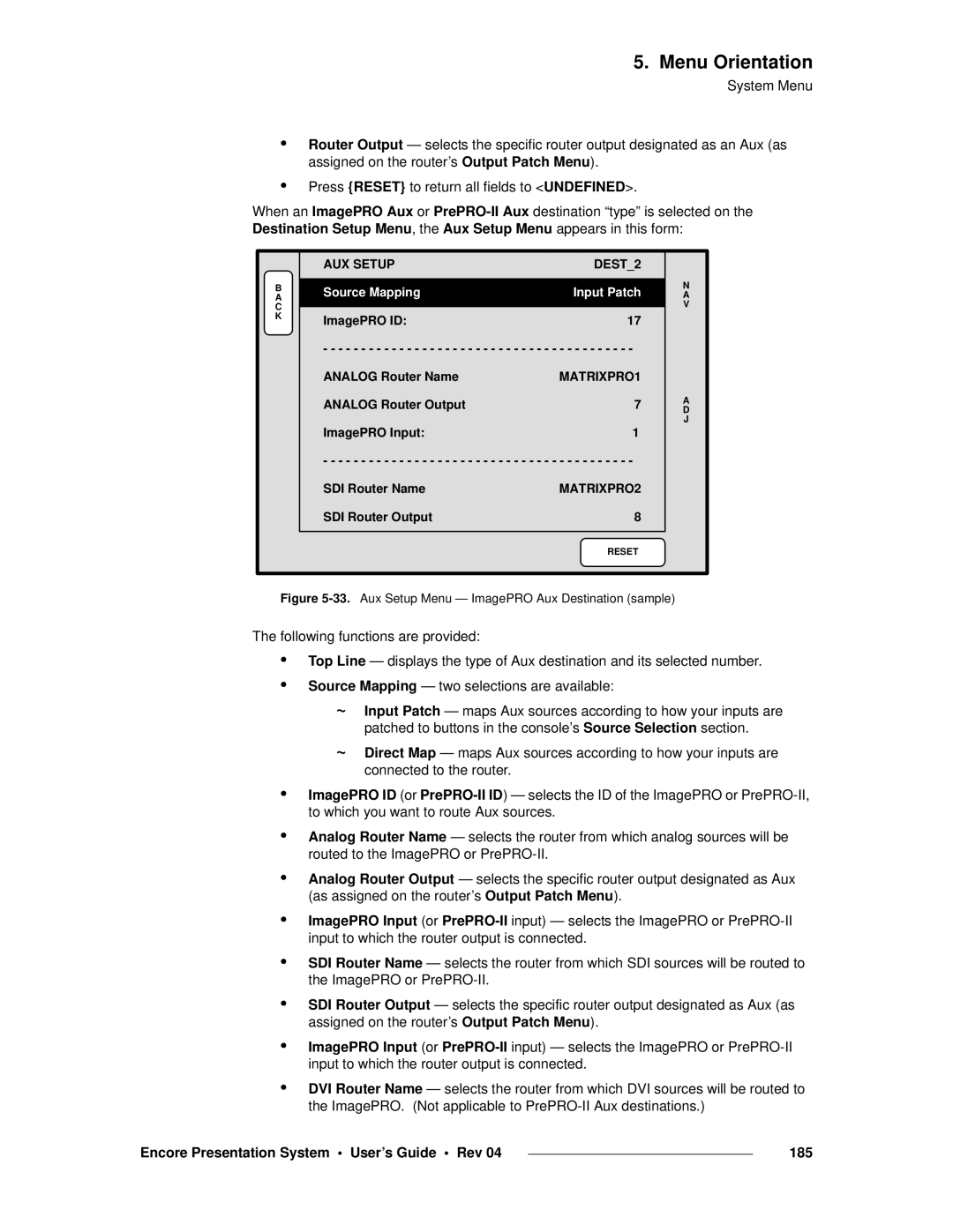 Barco 26-0313000-00 manual Encore Presentation System User’s Guide Rev 185, MATRIXPRO2 