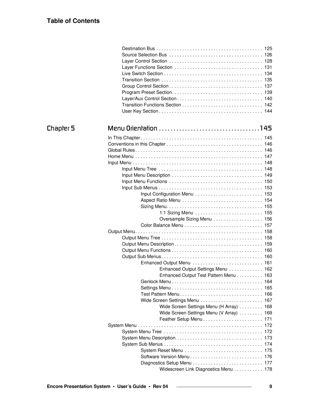 Barco 26-0313000-00 manual Table of Contents 