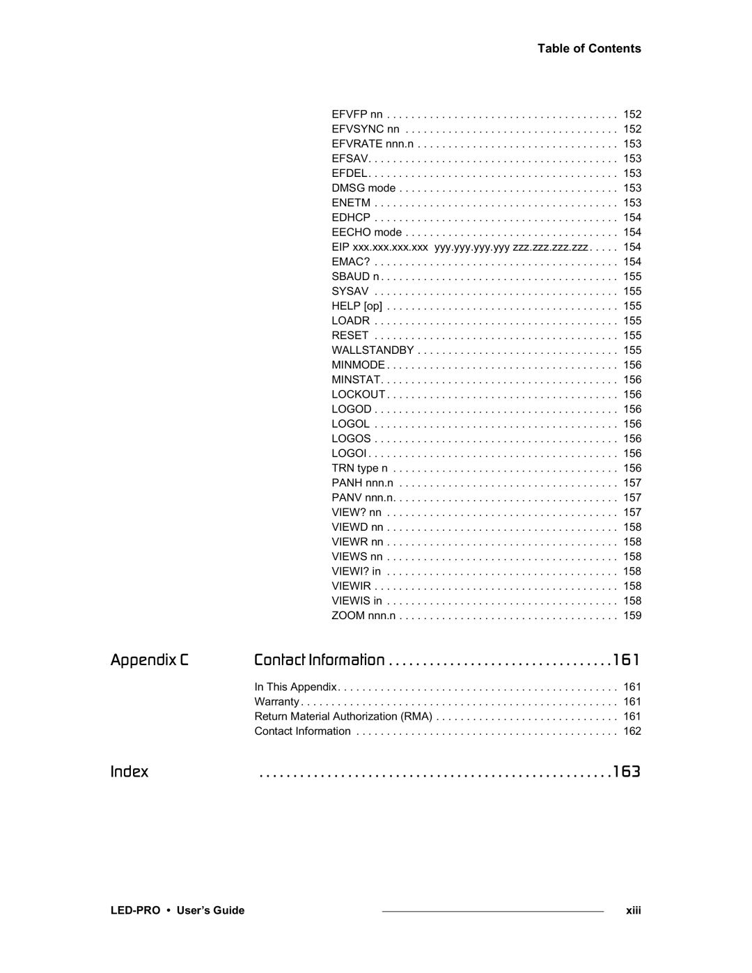 Barco 26-0501000-00 manual LED-PRO User’s Guide Xiii 