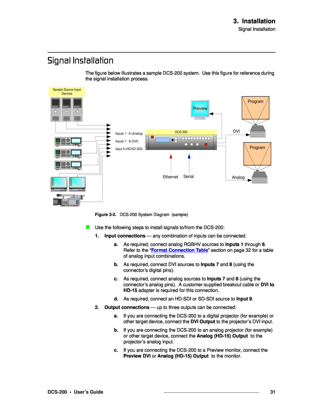 Barco manual páÖå~ä=fåëí~ää~íáçå, Installation, DCS-200 User’s Guide, Program DVI Program, Ethernet Serial 