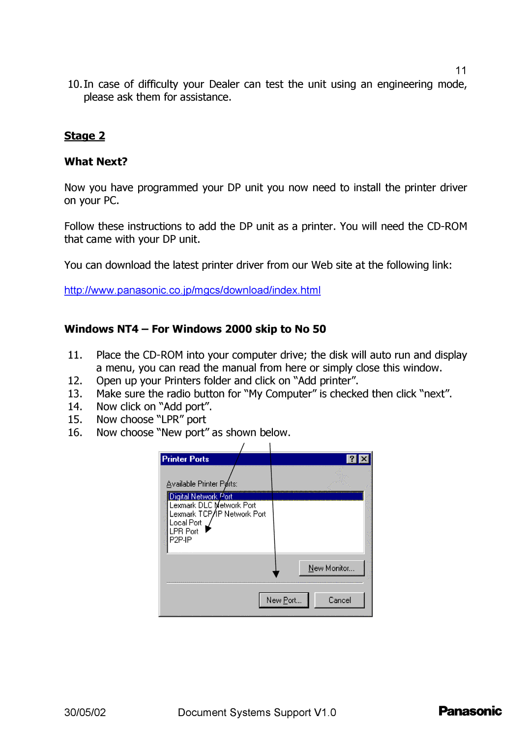 Barco DP2000/2500 setup guide Stage What Next?, Windows NT4 For Windows 2000 skip to No 