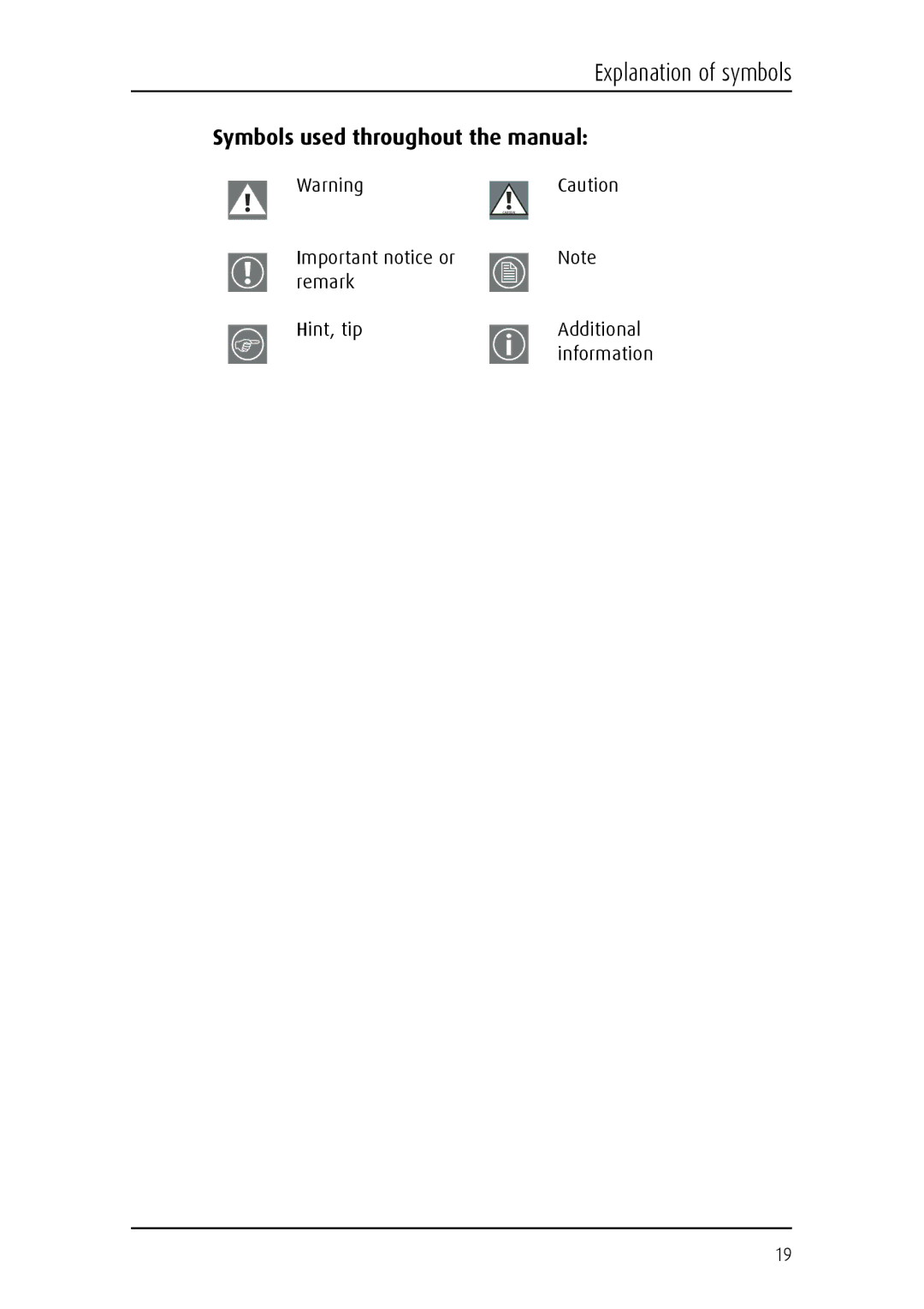 Barco E-2320 C (SE) system manual Symbols used throughout the manual 