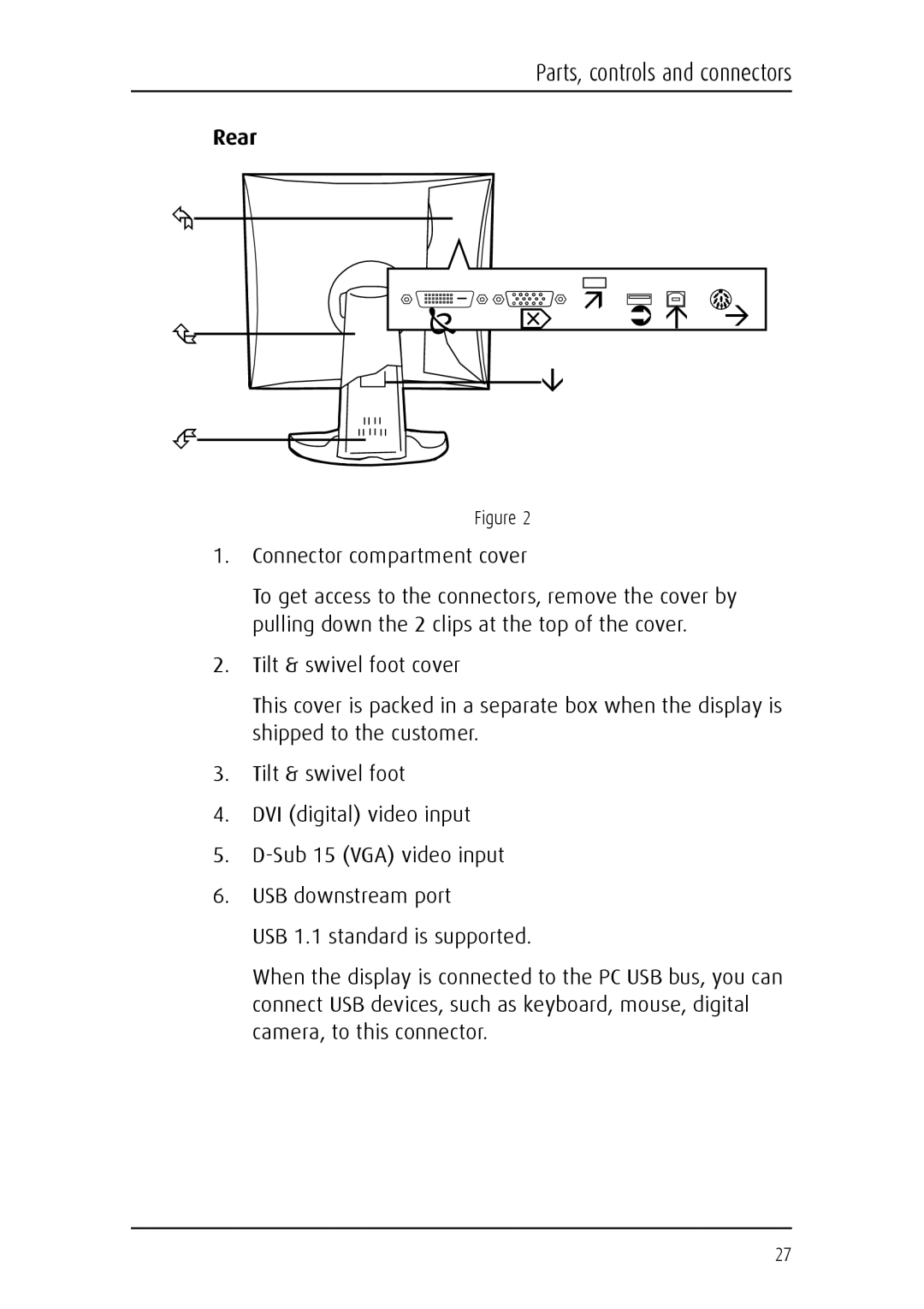 Barco E-2320 C (SE) system manual Rear 