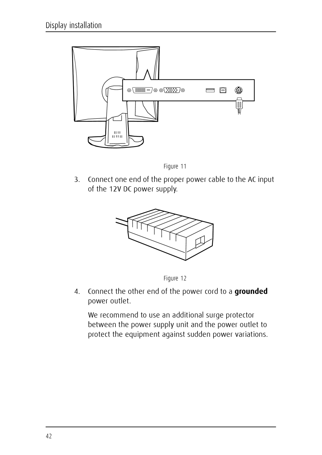 Barco E-2320 C (SE) system manual Display installation 