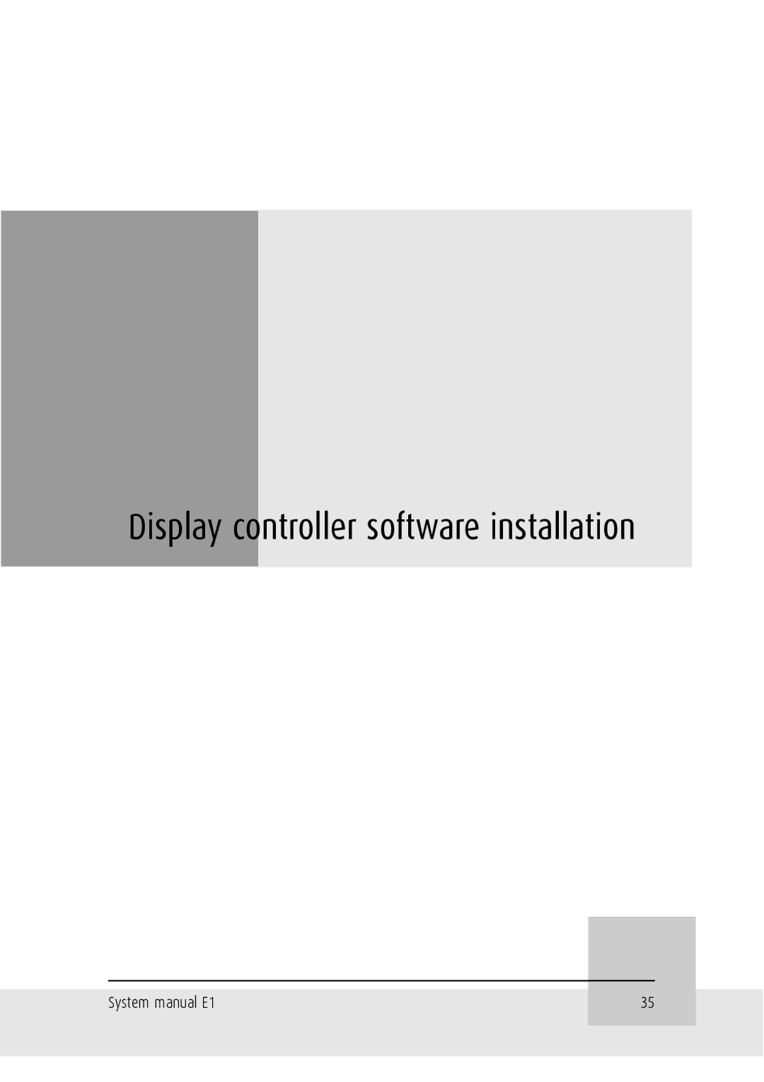 Barco E1 manual Display controller software installation 