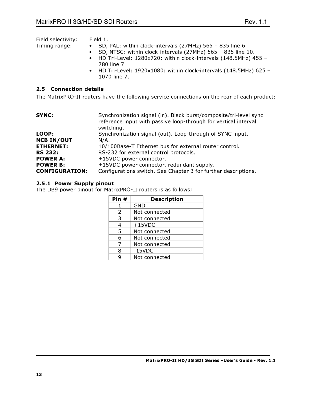 Barco 3G/HD/SD-SD, HD/3G SDI user manual Sync, Loop, NCB IN/OUT Ethernet, Power a, Power B, Configuration 