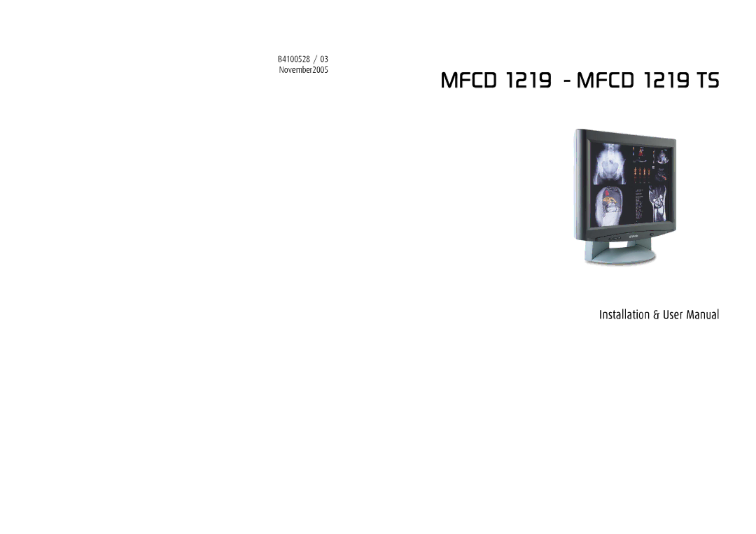 Barco MCFD 1219 - MCFD 1219 TS user manual Mfcd 1219 Mfcd 1219 TS 