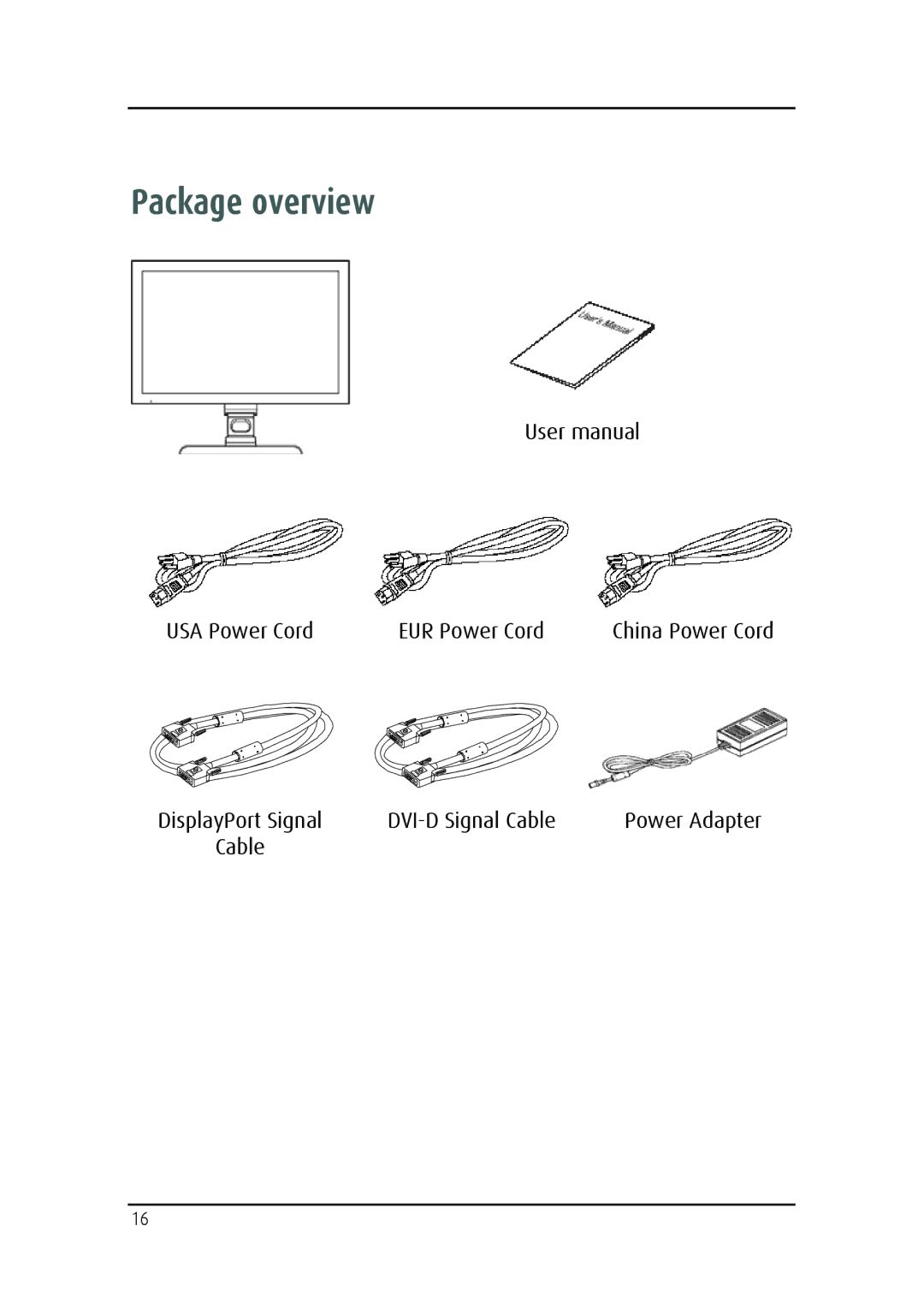 Barco MDRC-2124 user manual Package overview 