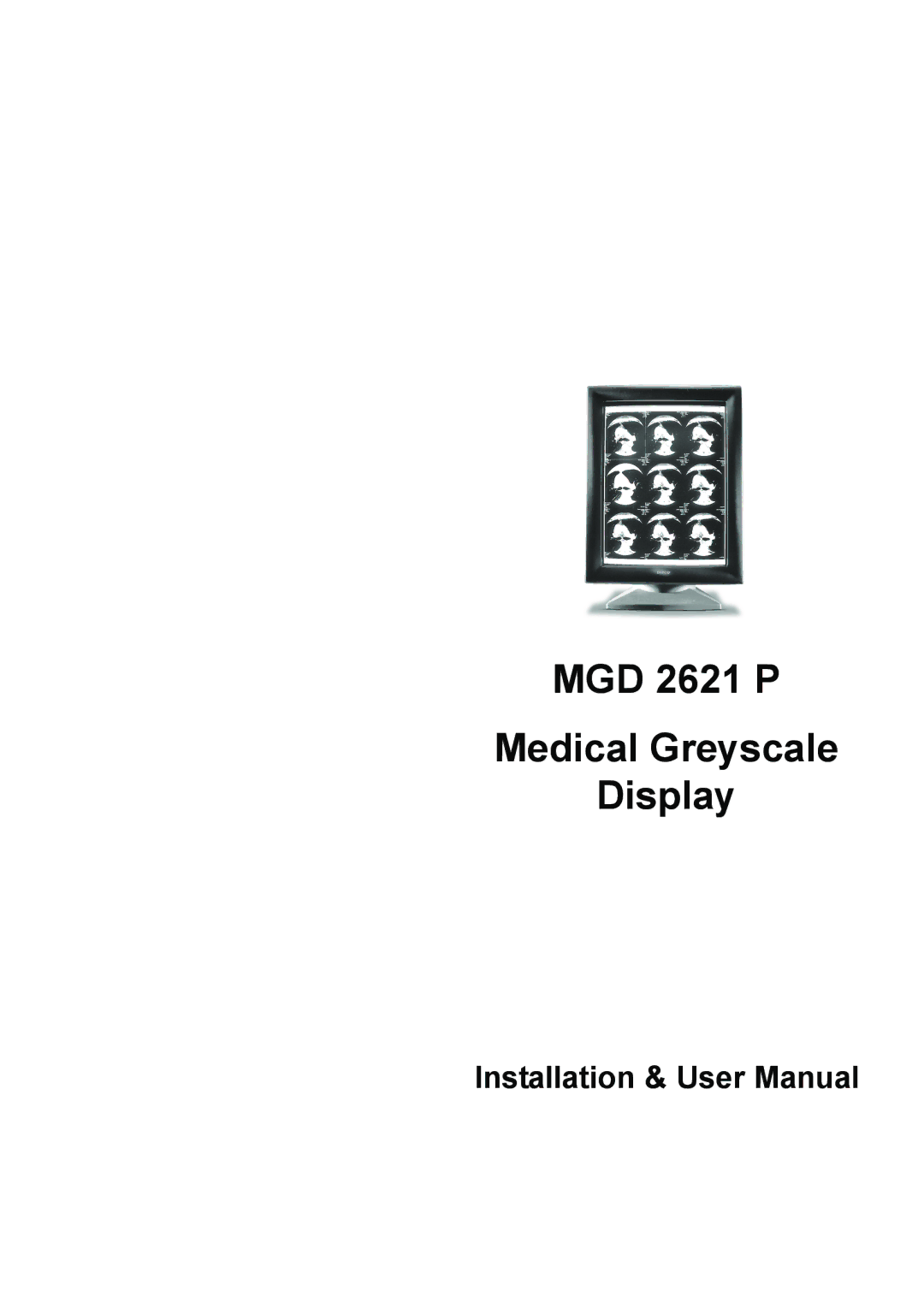 Barco user manual MGD 2621 P Medical Greyscale Display 