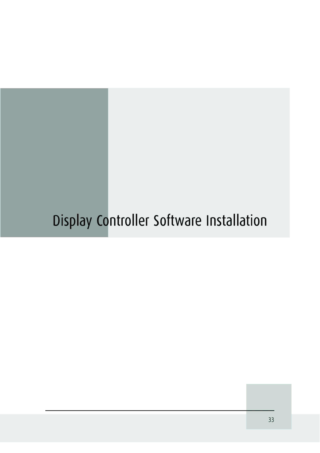 Barco MGP 15 user manual Display Controller Software Installation 