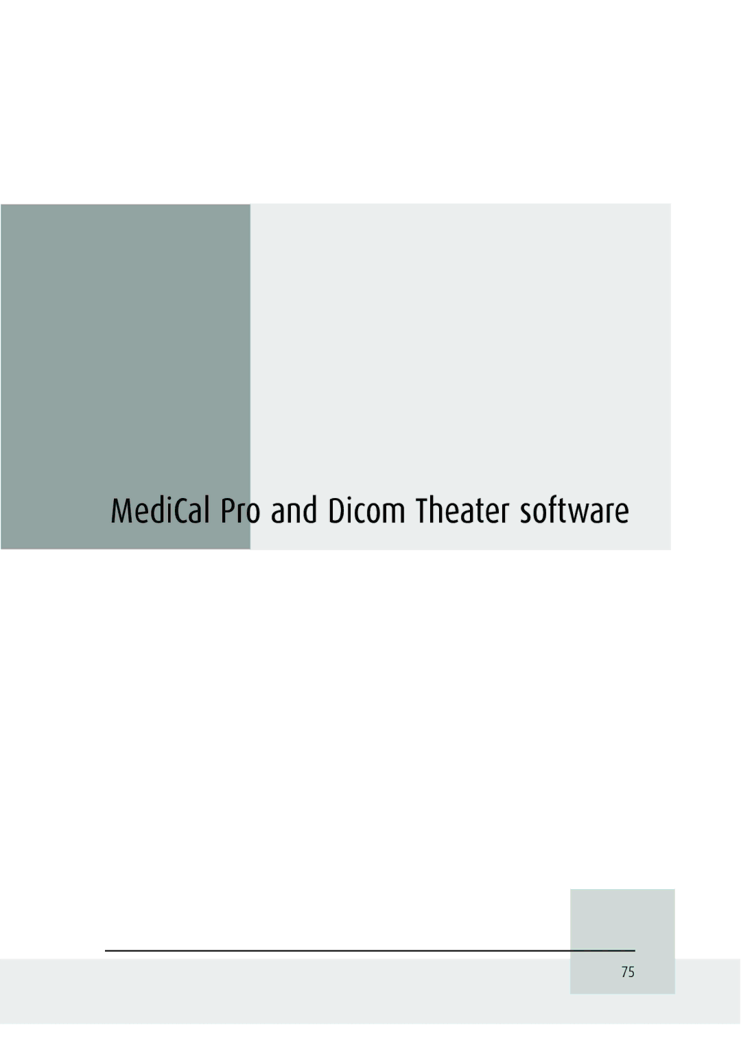 Barco MGP 15 user manual MediCal Pro and Dicom Theater software 