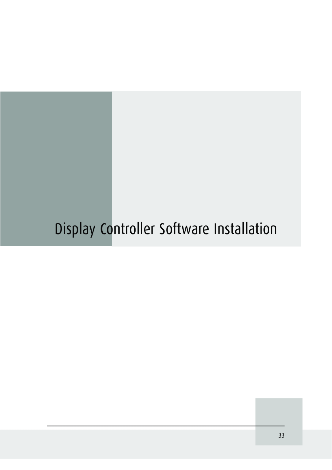 Barco MGP 15 user manual Display Controller Software Installation 