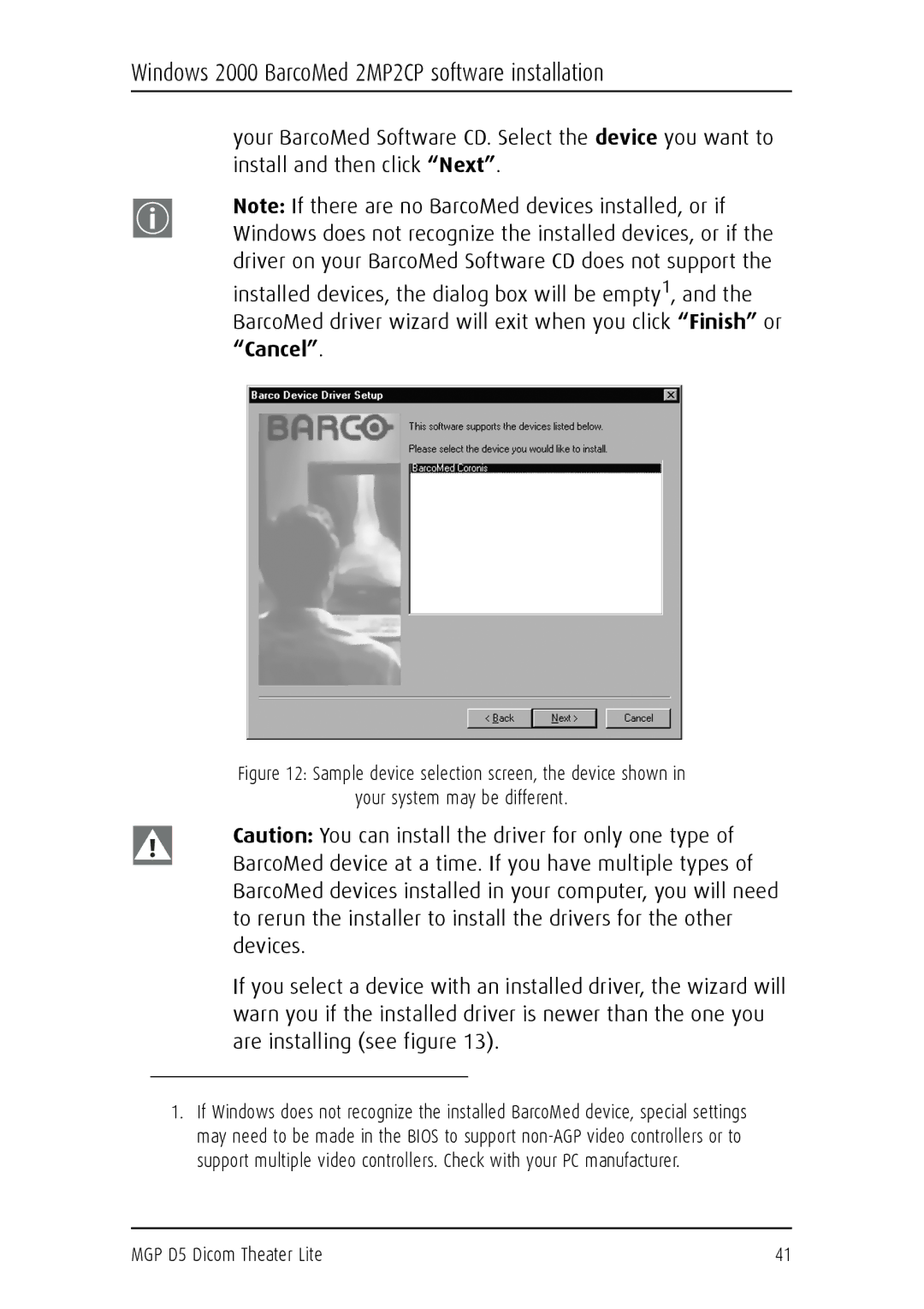 Barco MGP D5 user manual Cancel 