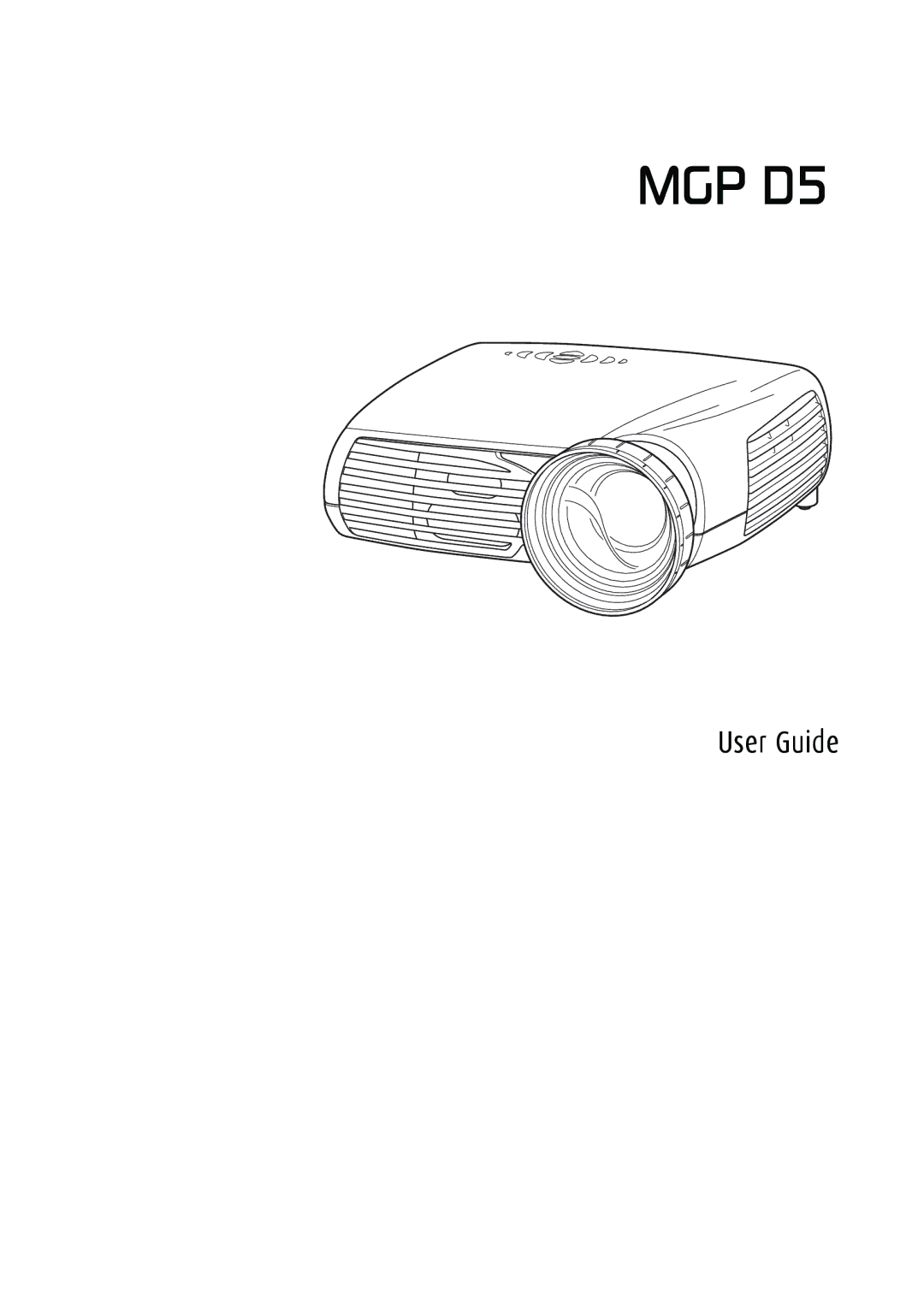 Barco MGP D5 manual 