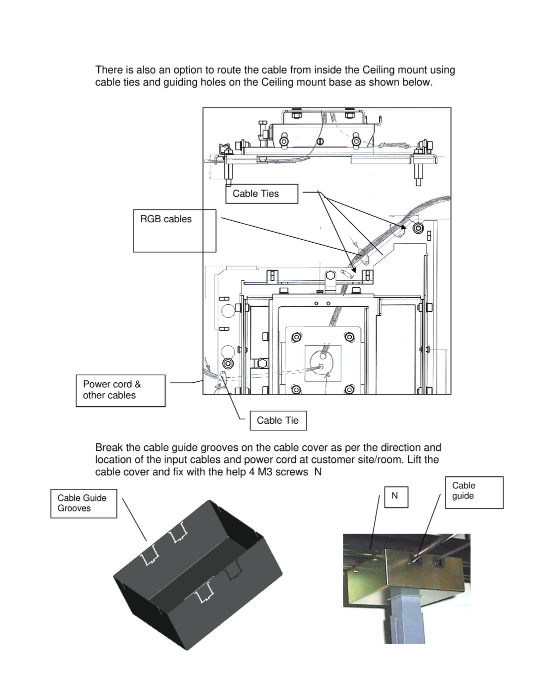 Barco R 9849999 installation manual RGB cables Power cord & other cables Cable Ties 