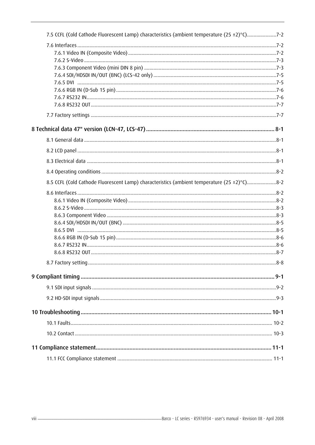 Barco R5976934 user manual 10-1 