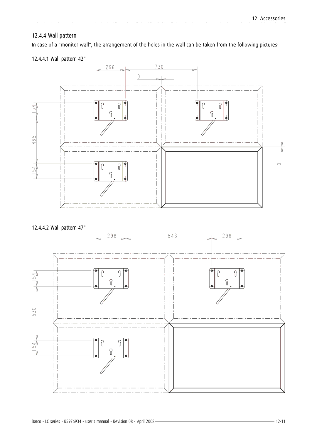 Barco R5976934 user manual Wall pattern 