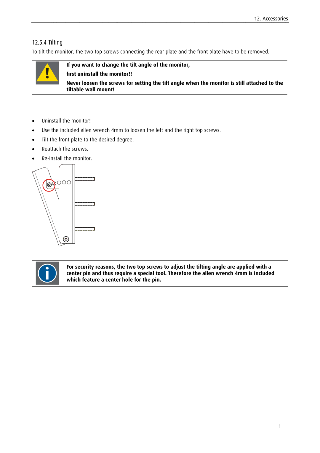 Barco R5976934 user manual Tilting 