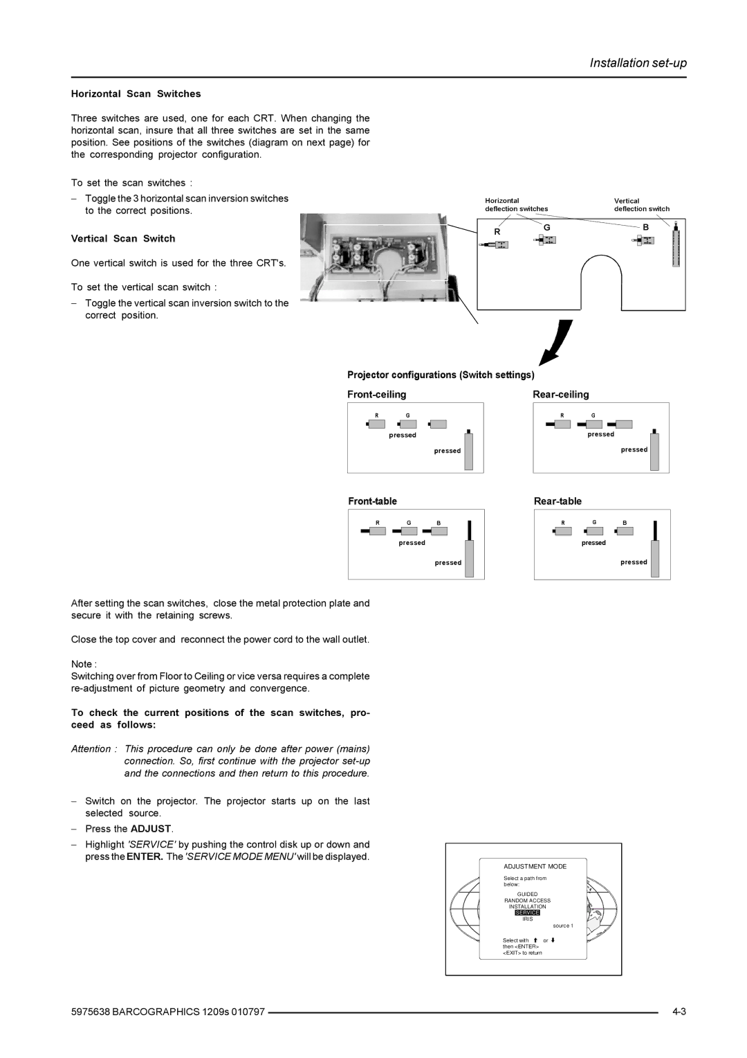 Barco R9000977, R9000972 installation manual 5HDUFHLOLQJ, Hduwdeo H 