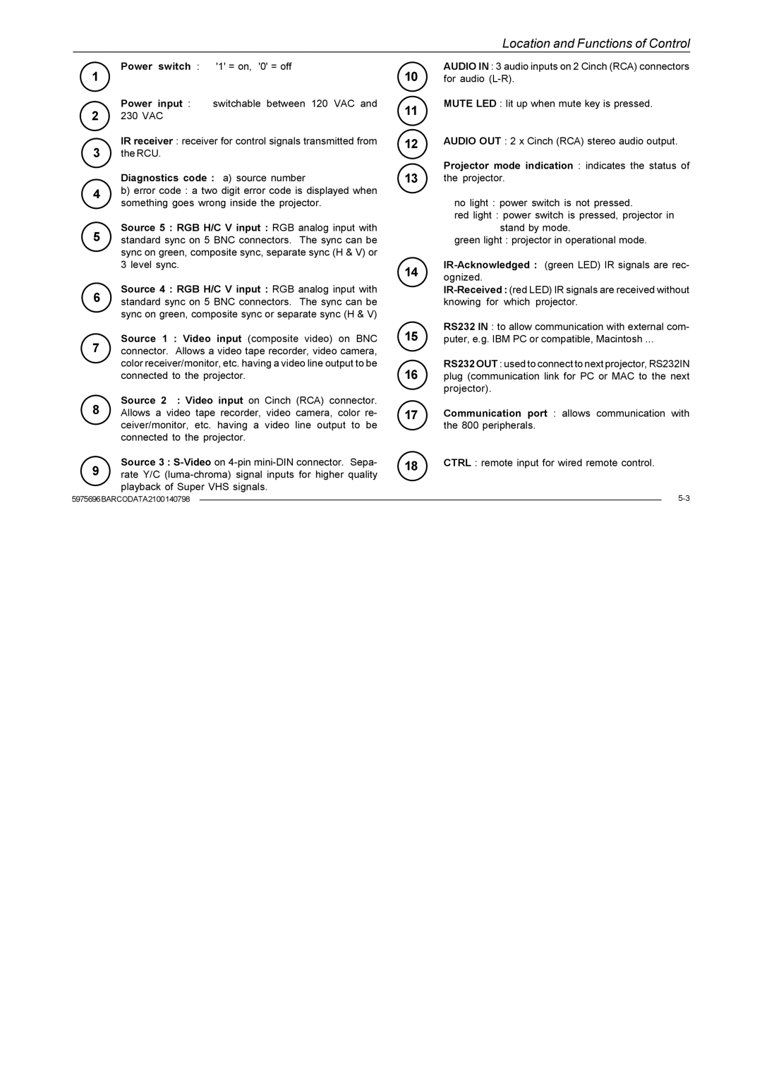 Barco R9001070 owner manual Level sync 