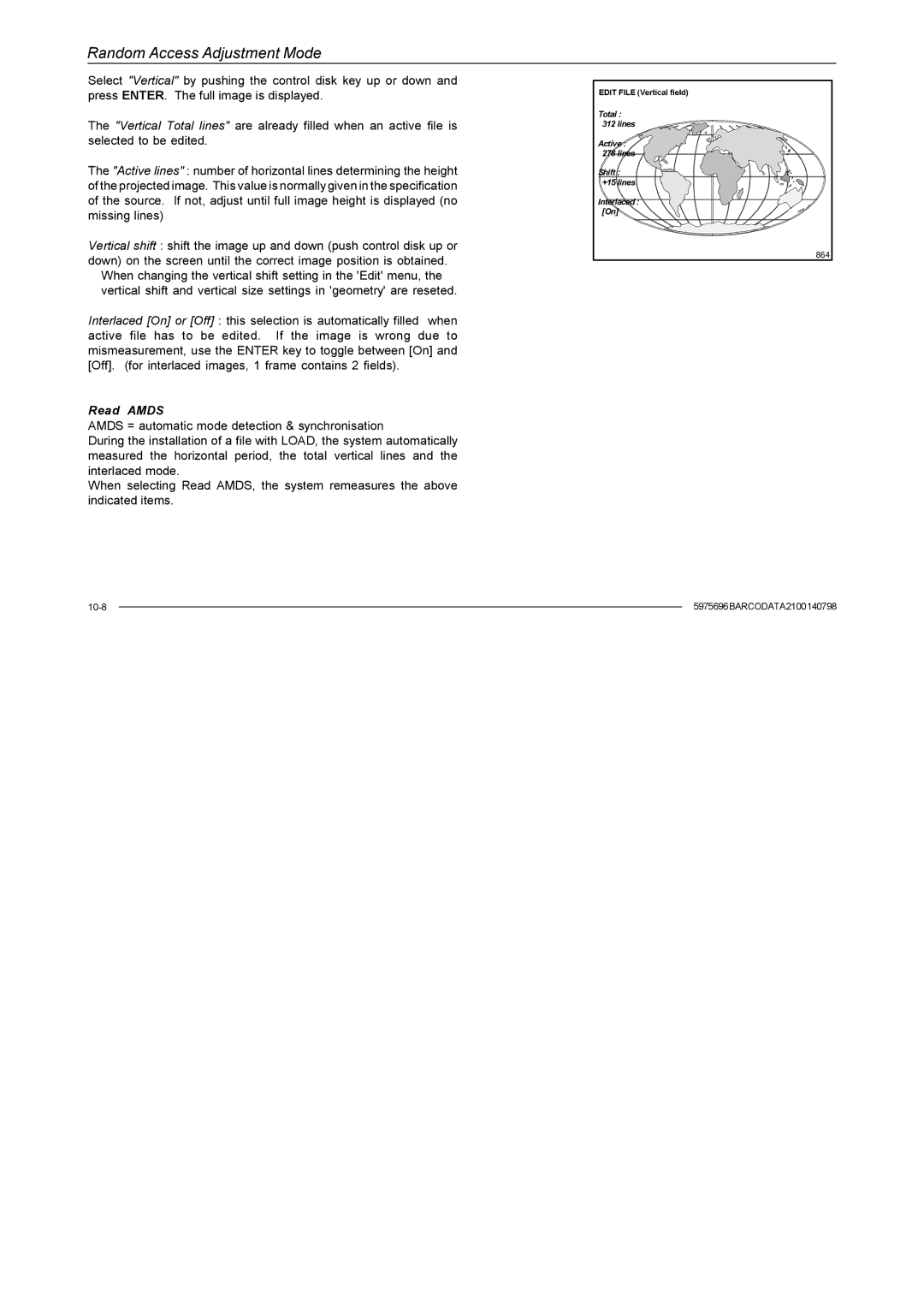 Barco R9001070 owner manual Read Amds 