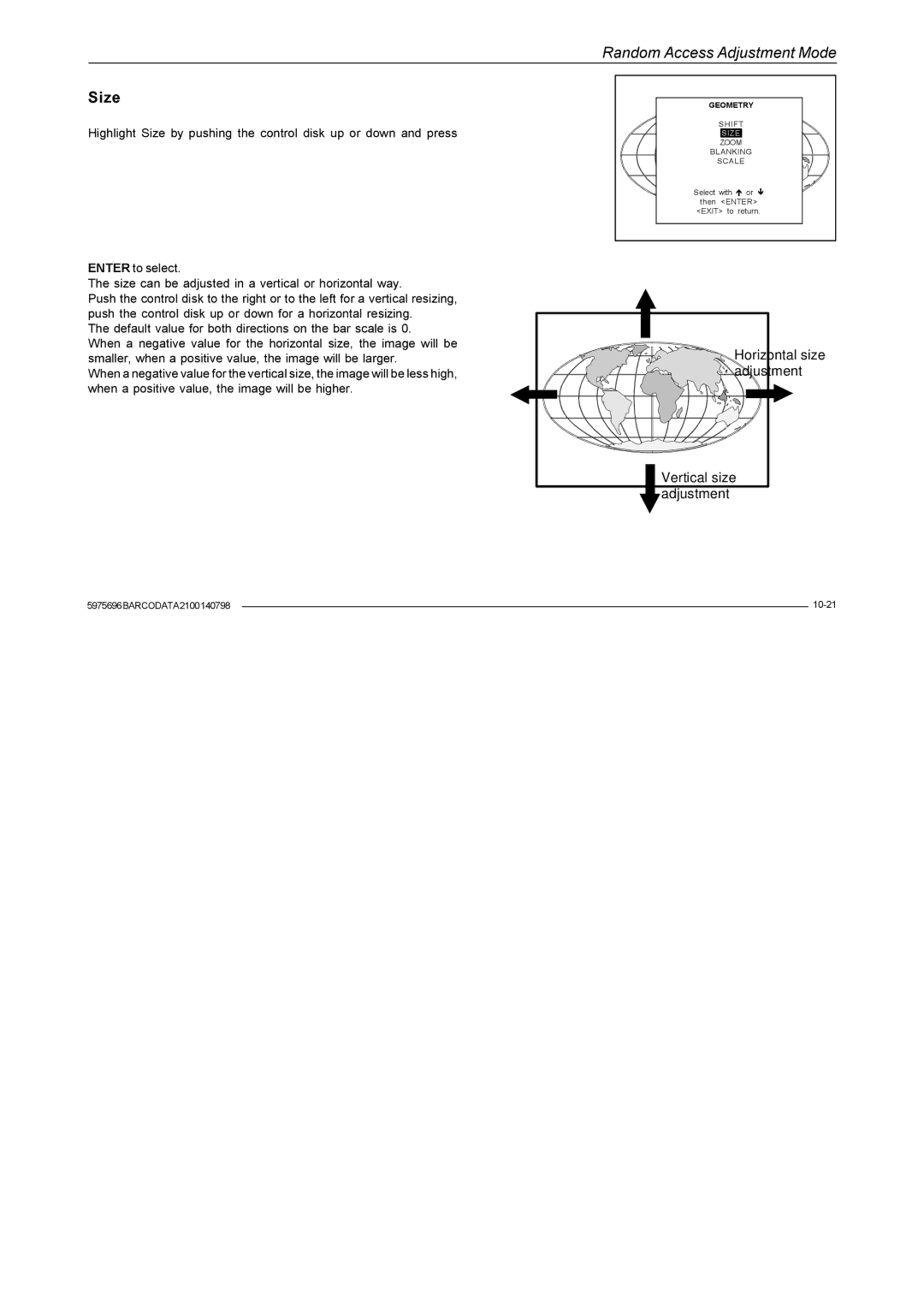 Barco R9001070 owner manual Size 