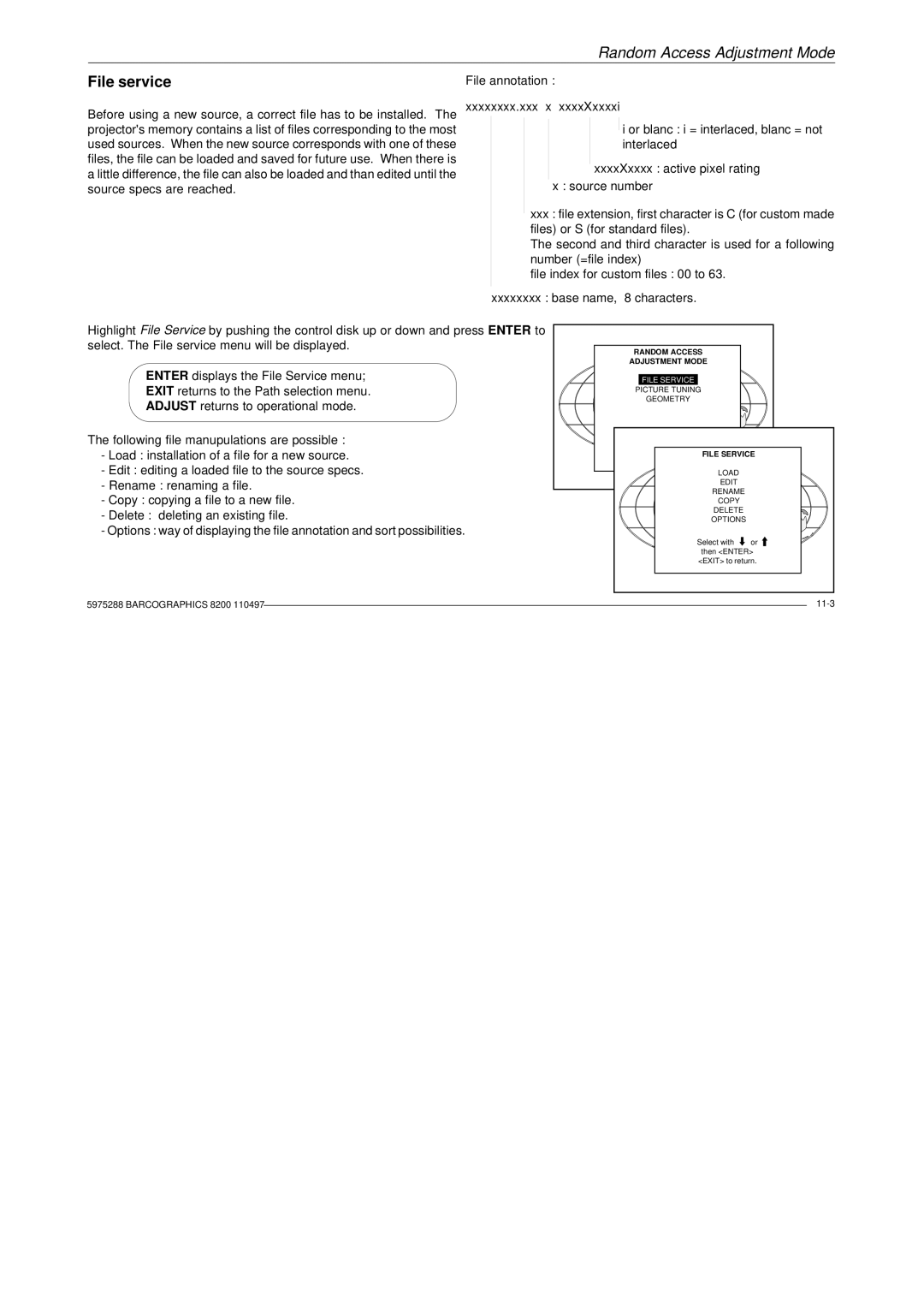 Barco R9001330 owner manual File service 