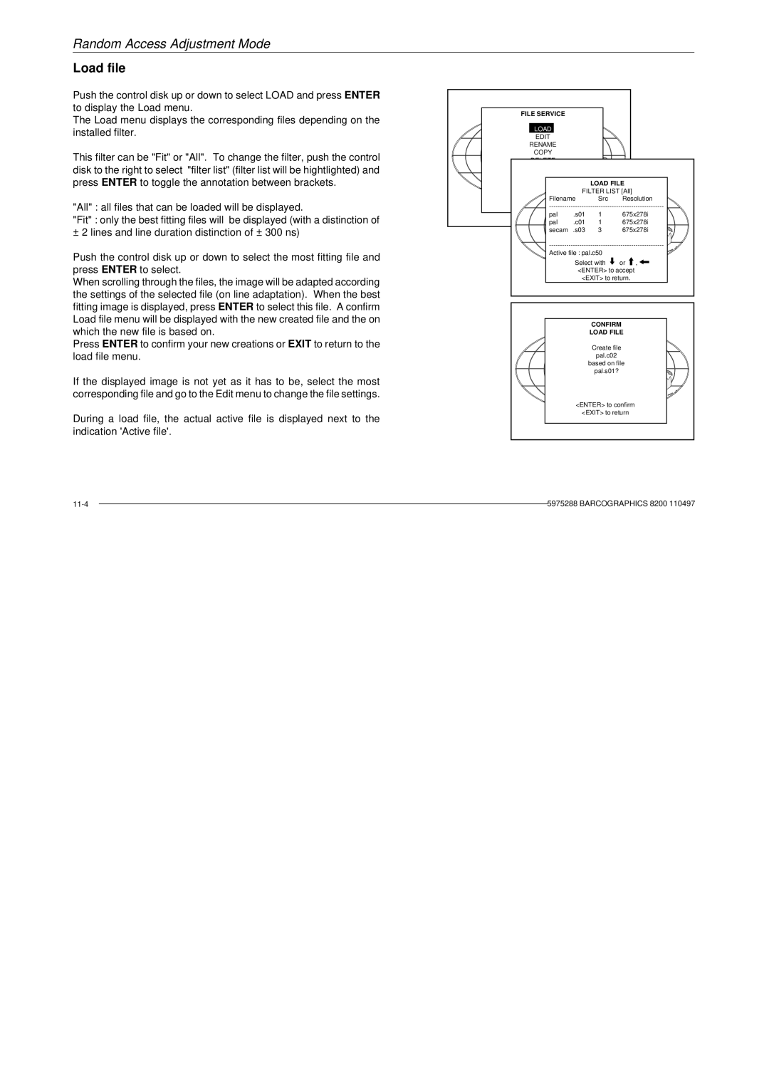 Barco R9001330 owner manual Load file 