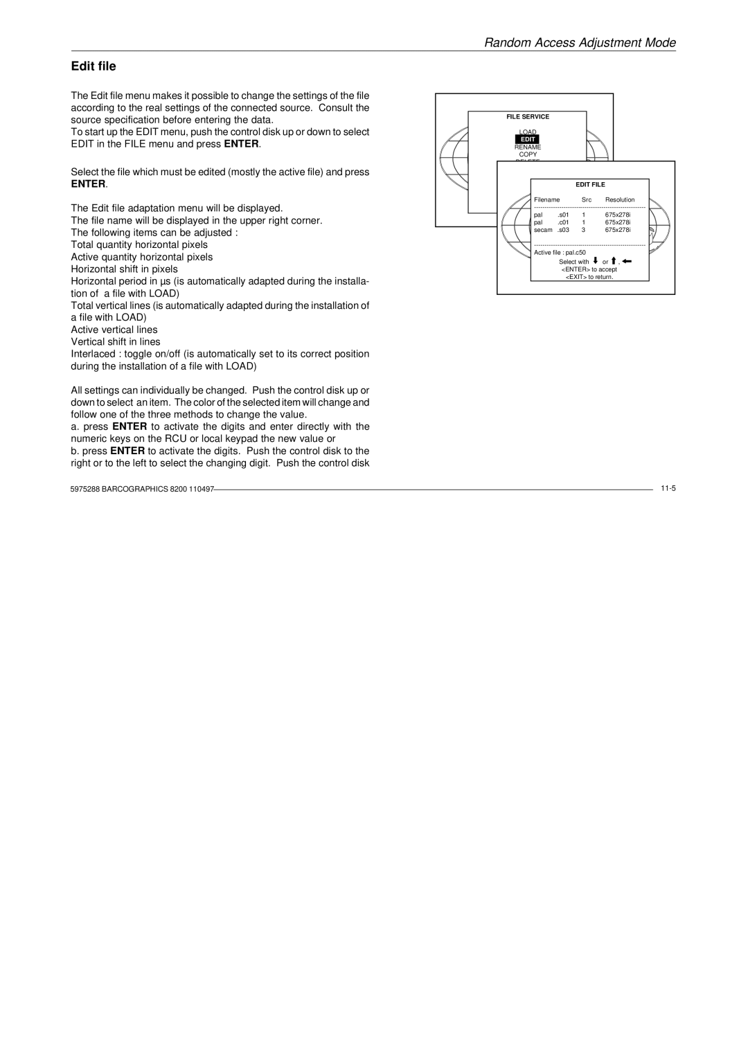 Barco R9001330 owner manual Edit file 