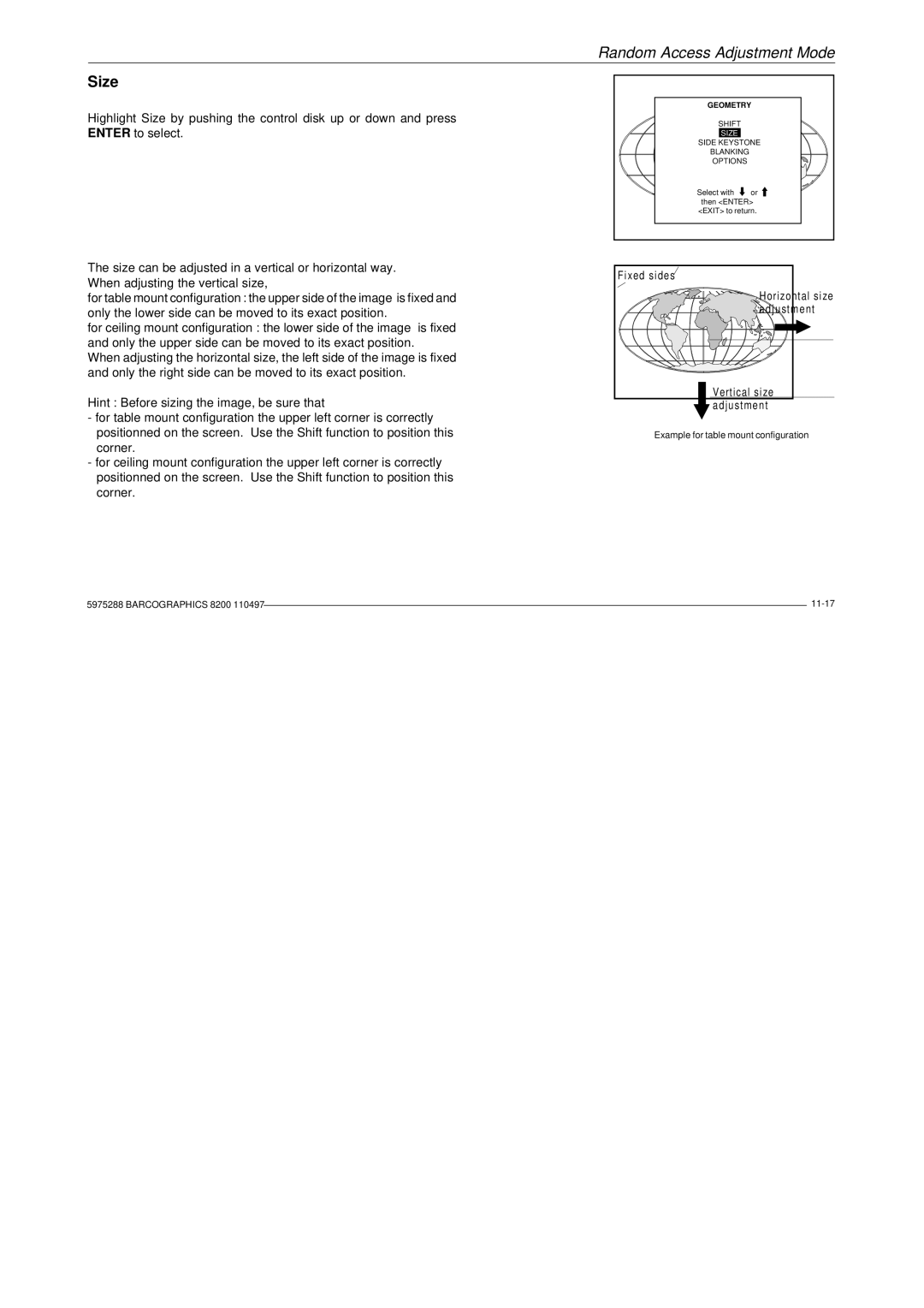 Barco R9001330 owner manual Size 