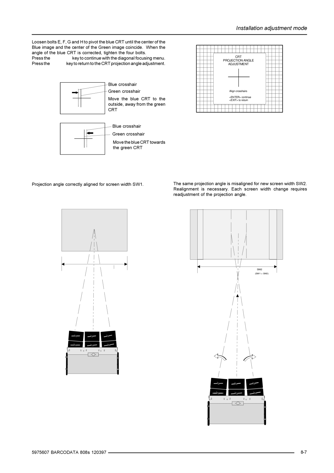 Barco R9002031, R9002038 installation manual Crt 