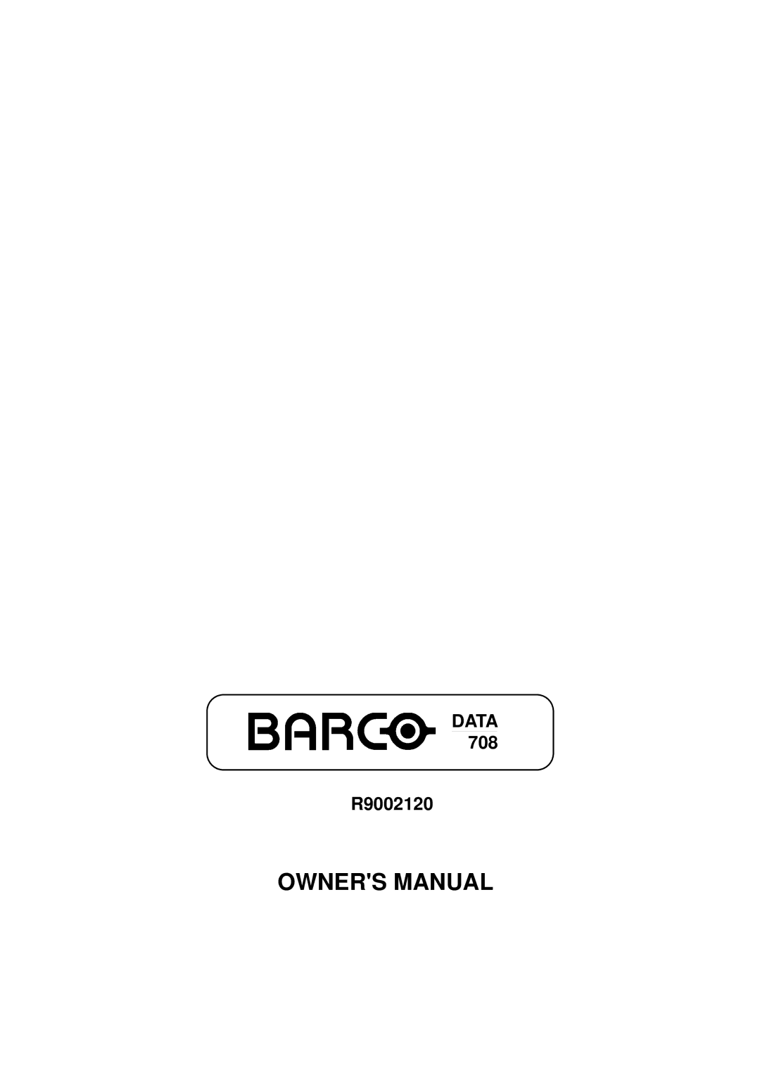 Barco R9002120 manual 