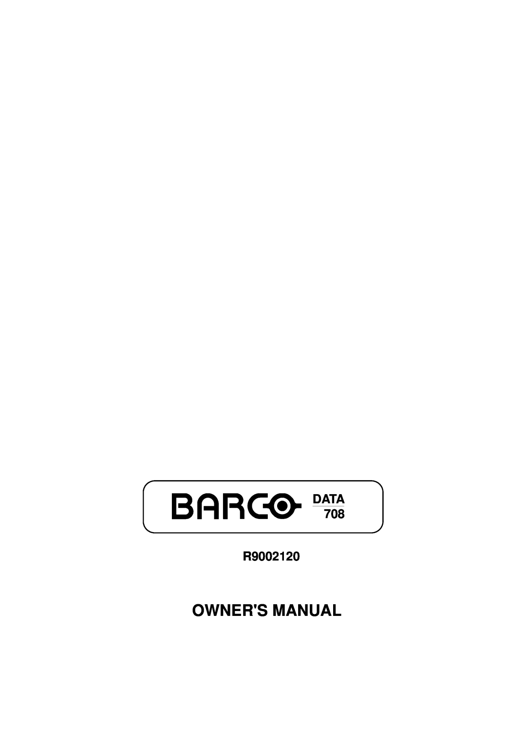 Barco R9002120 manual Data 