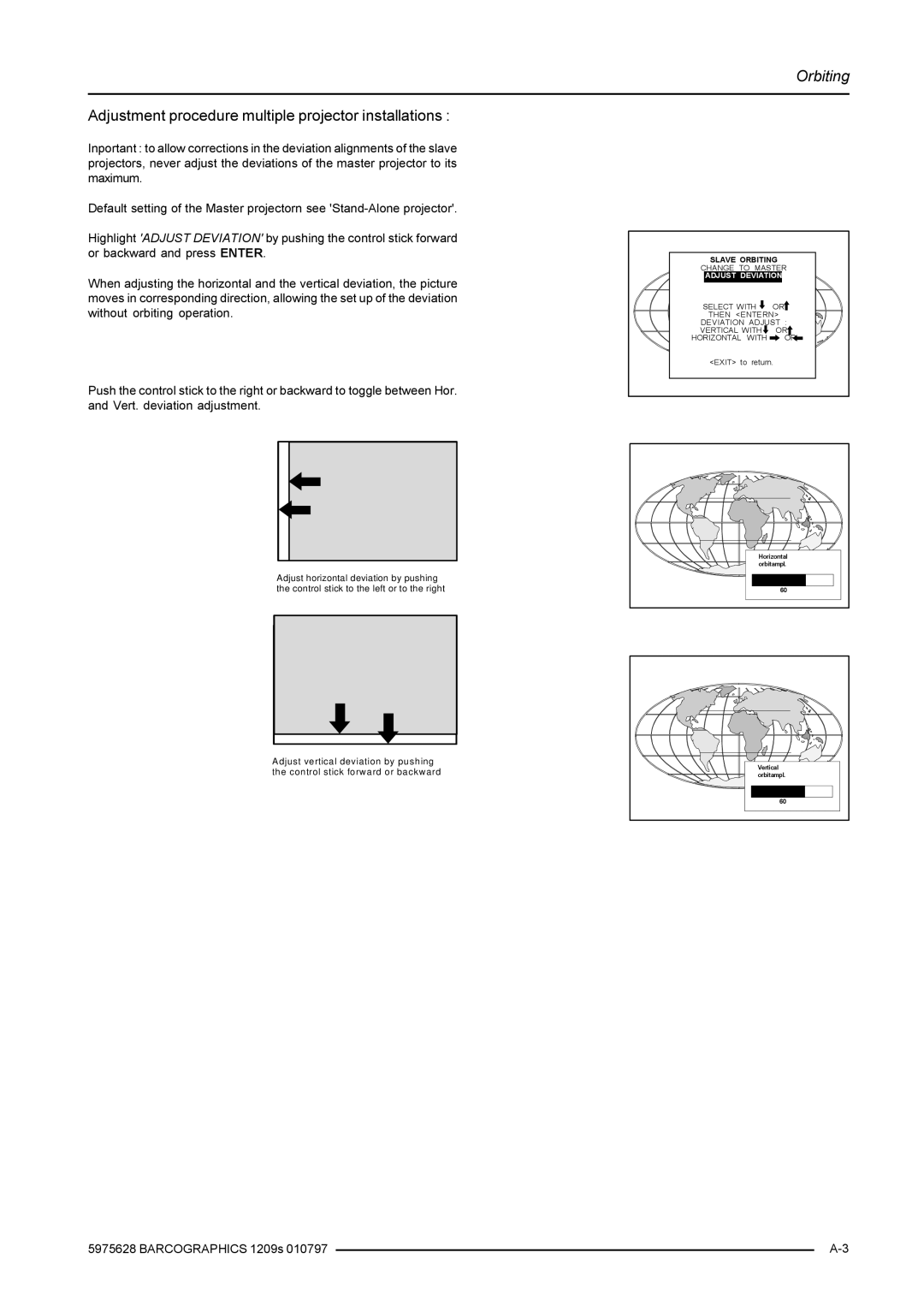 Barco R9002249, R9002240 owner manual Adjustment procedure multiple projector installations 