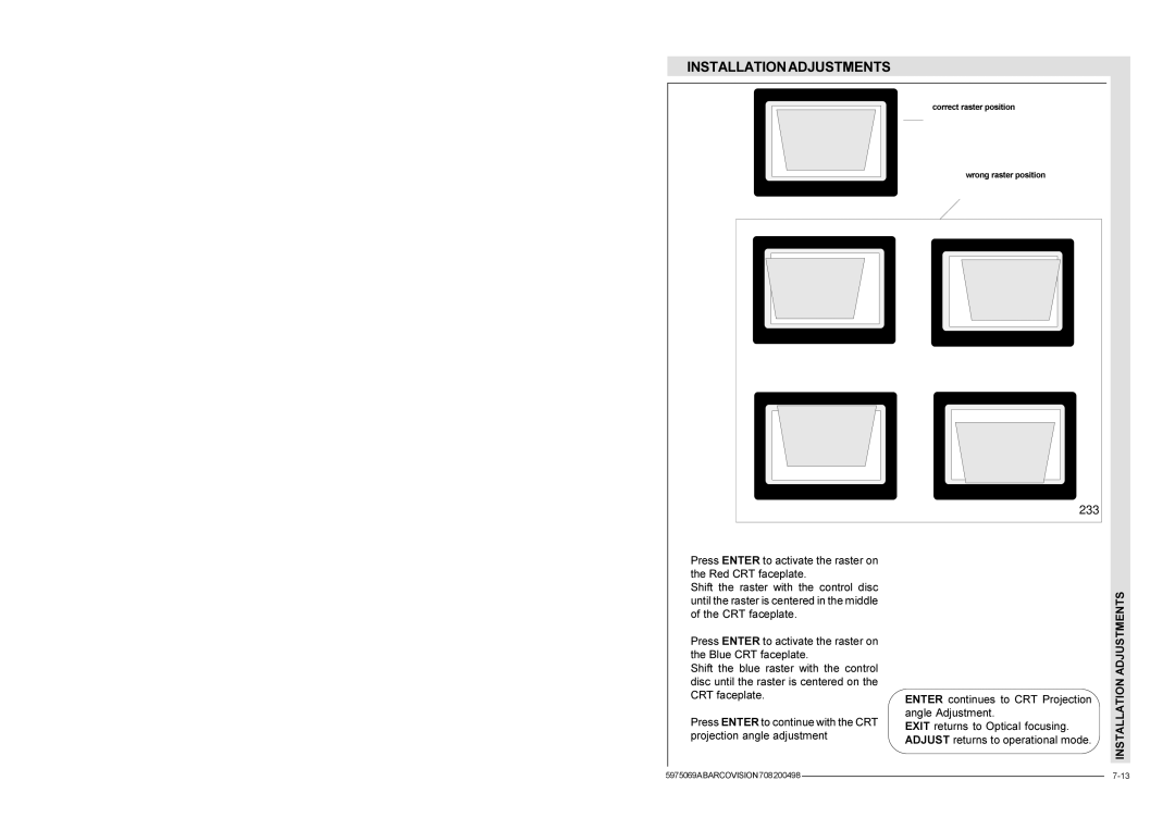 Barco R9002328, R9002327 installation manual 233 