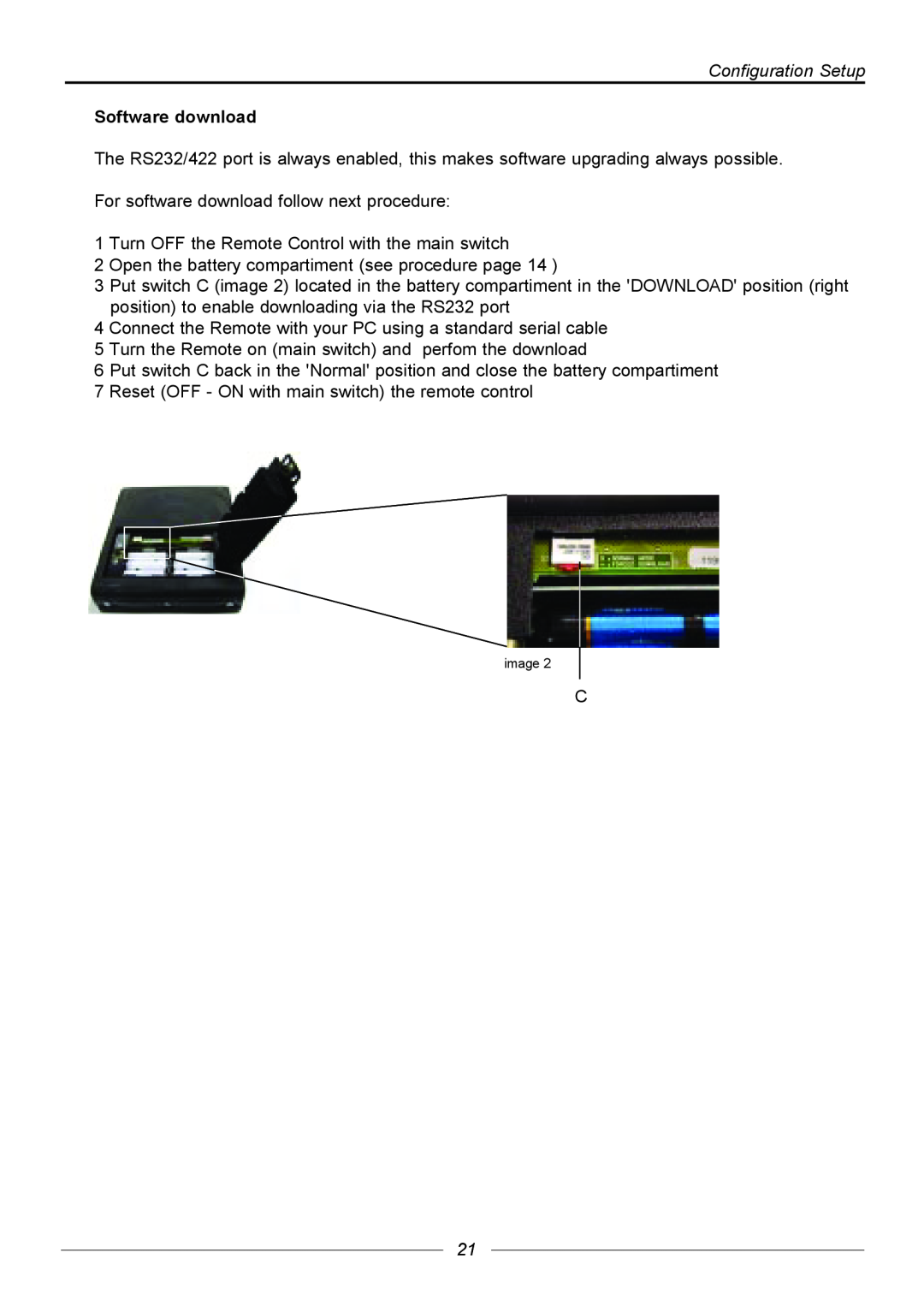 Barco R9840171, R9840170, R9840176 manual Configuration Setup, Software download 