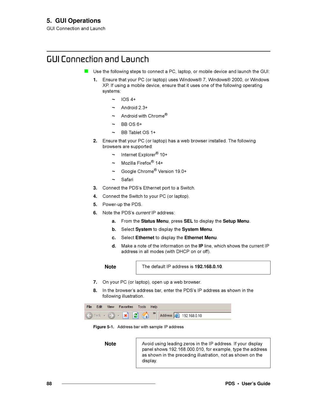 Barco SJ/T 11363-2006 manual Drf=`çååÉÅíáçå=~åÇ=i~ìåÅÜ, Address bar with sample IP address 