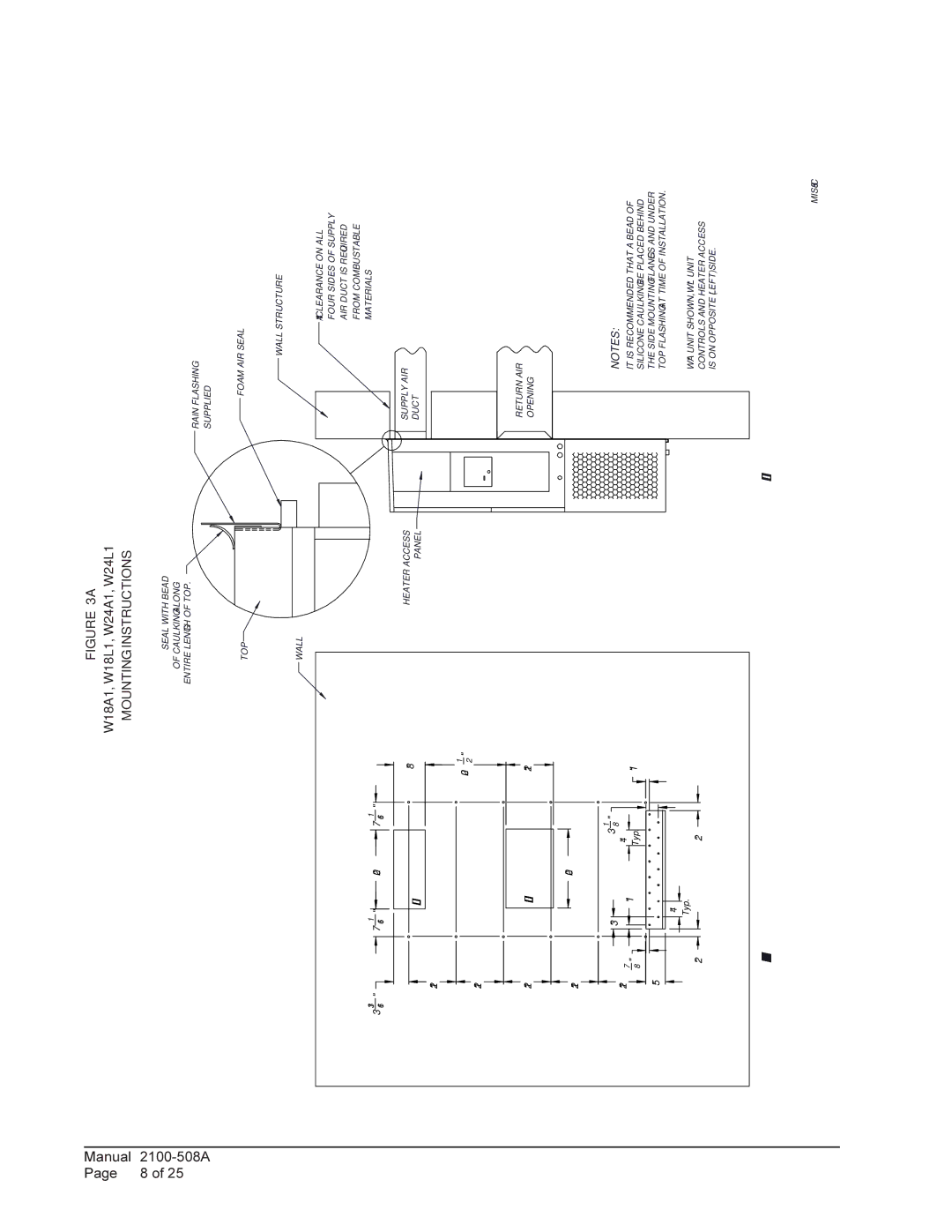 Bard 1 W48A1, W42L, W70L1, W70A1 installation instructions Mounting Instructions 