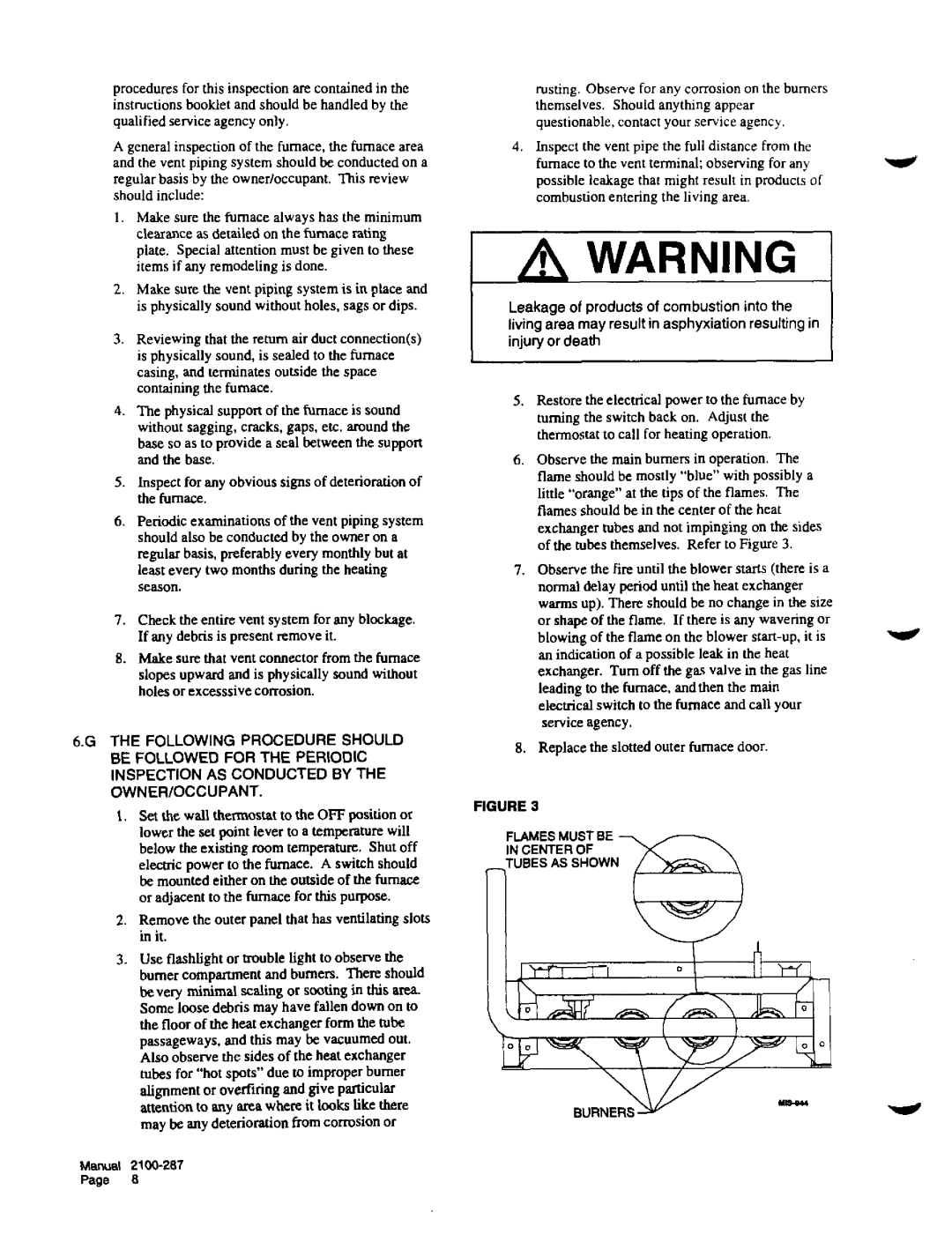 Bard 2100-287 manual 